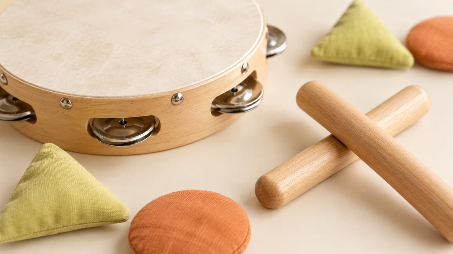 タンバリンなど音楽を楽しむための楽器